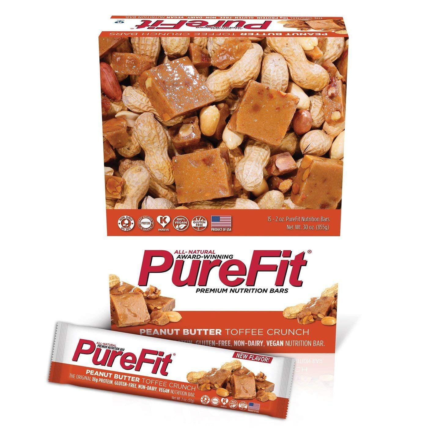Purefit Nutrition ピーナッツバタートフィークランチバー 15 バー 成分別